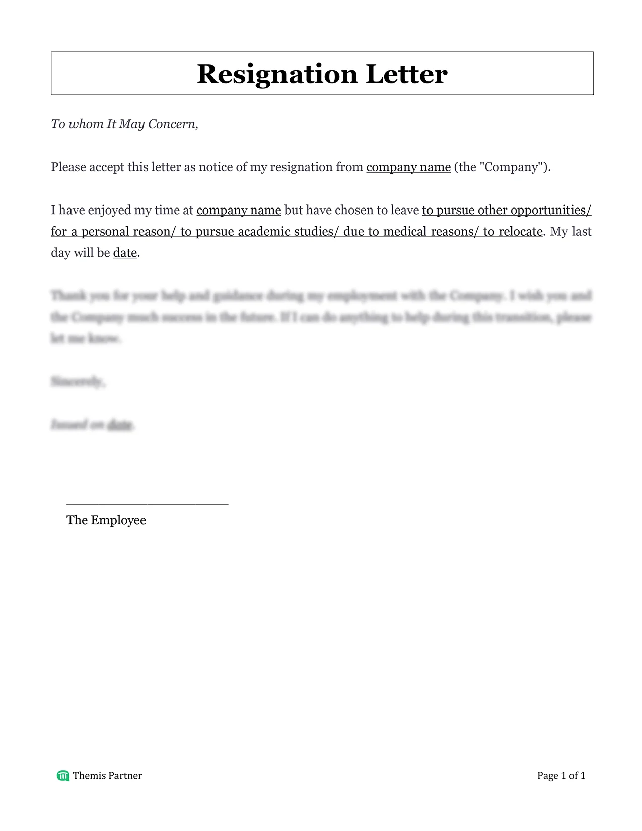Employee resignation letter Malaysia 1