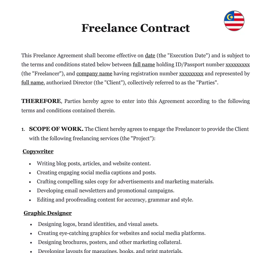 Freelance Contract Malaysia