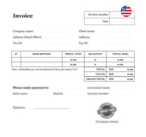 Invoice Form in Malaysia | Download Word Document (.doc)