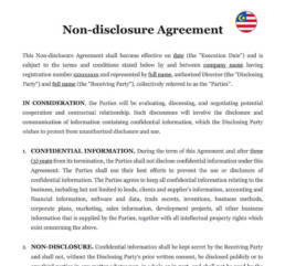 NDA Non-disclosure agreement Malaysia