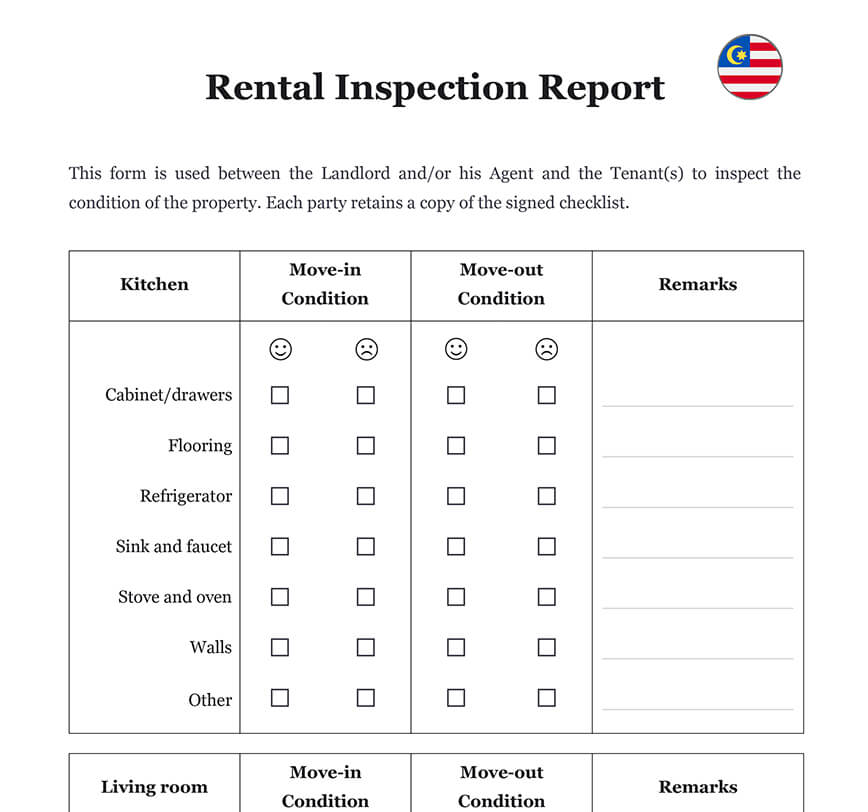 Rental inspection report Malaysia
