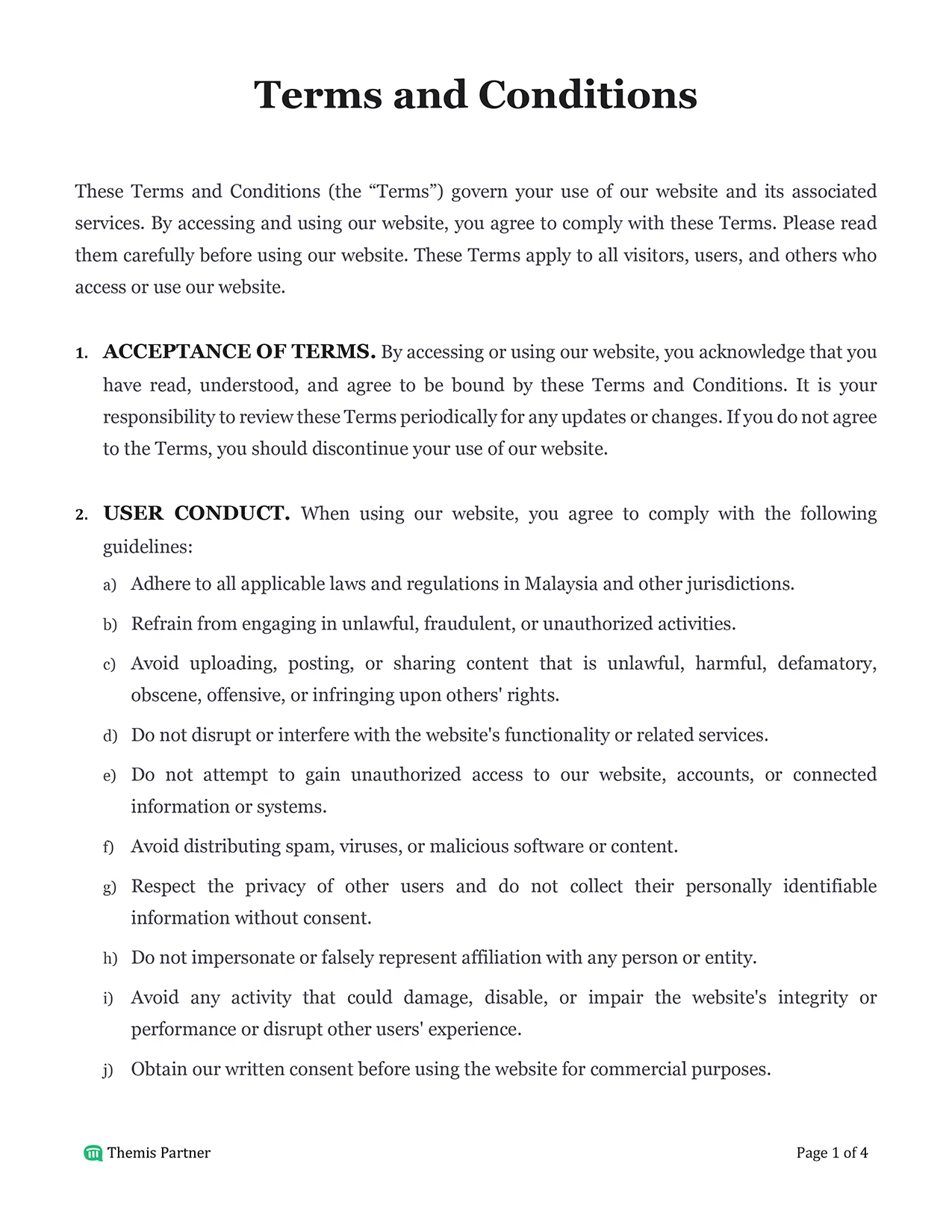 Terms and conditions Malaysia 1